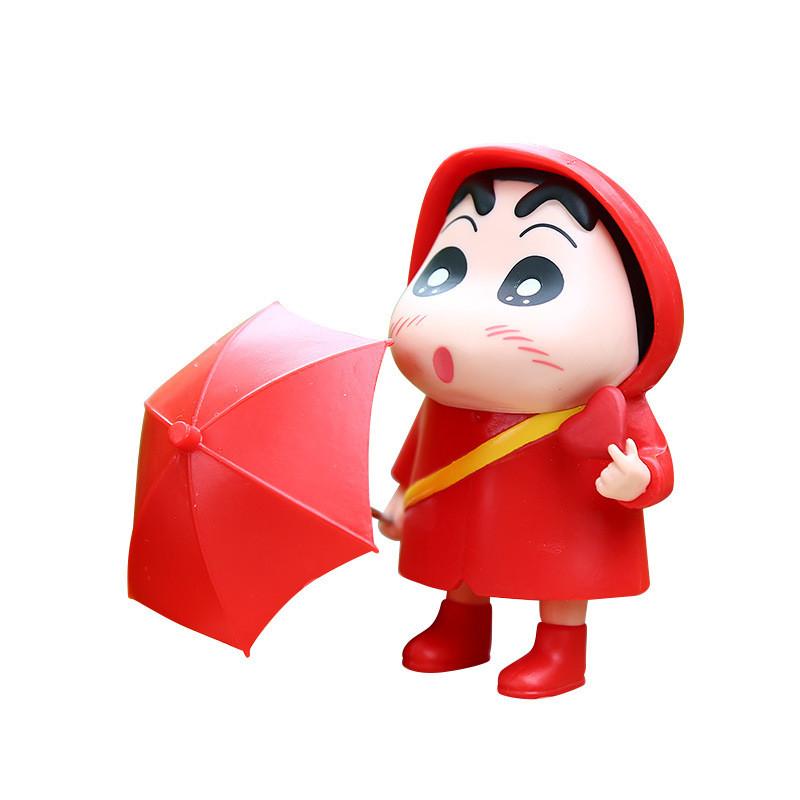 Shin Raincoat Crayon Chan Pvc Action Figure Model For Home Office Fans Anime