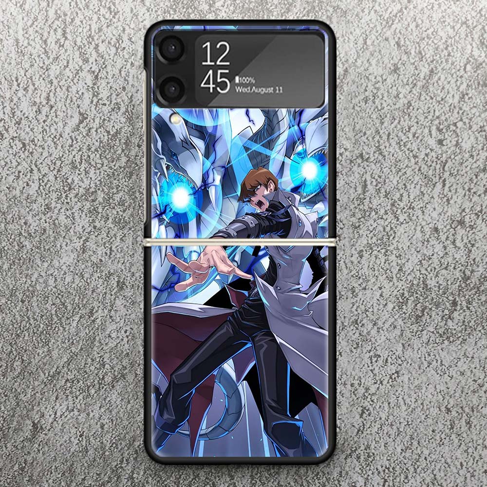 Game Yu-Gi-Oh Print Case For Samsung Galaxy Z Flip 3 4 5 6 7 5G Phone Shell Flip7 Flip6 Flip5 Flip4 Flip3 Pattern Cover Galaxy Z