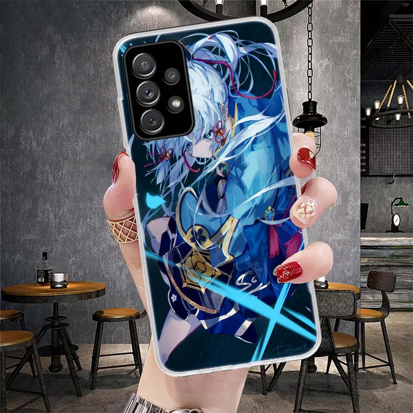 Genshin Impact Kamisato Ayaka Phone Case For Samsung Galaxy A12 A22 A32 A52 A72 A02S A51 A50S A71 A70 A31 A20S Note 20 Ultra S10