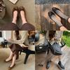 Sheepskin Version~ Grape Mother Same Leather Classic Round Head Bow Leopard Print Single Shoes Women's Shallow Mouth Ballet Flats