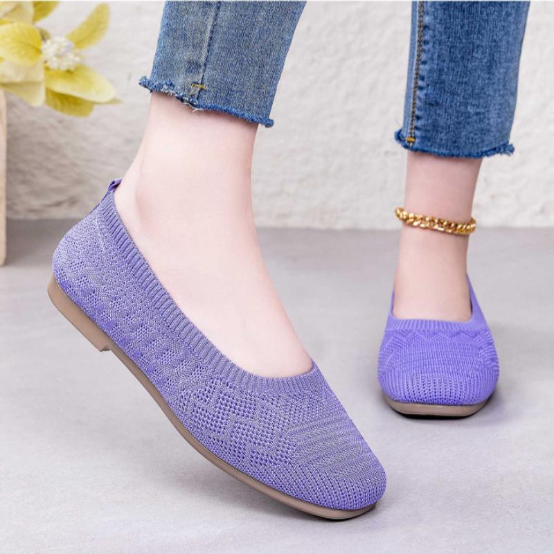 Ladies' Casual Fashionable and Versatile Spring New Flat Bottomed Cloth Shoes Soft Soled Casual Shoes One Foot Women's Shoes