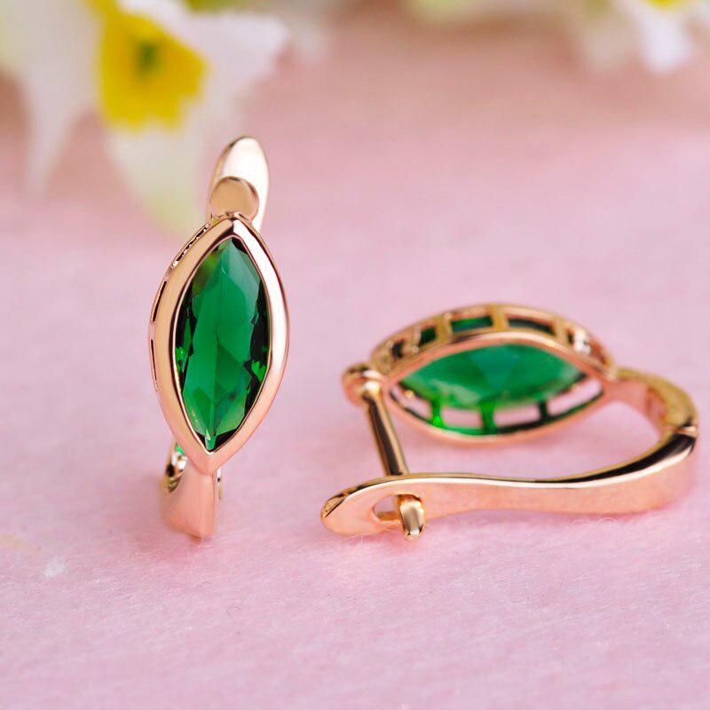 

Новое поступление, милые серьги-гвоздики, женские украшения для ушей, капли воды, маленькие куперы, букле d oreilles, белые стразы Brincos зелёный