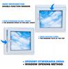 Finestra PVC Bianca 80X70 Destra, Nuova 800X700 Mm Apribile-Vasistas Doppio Vetro Ru