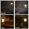 LED Motion Sensor Night Light Plug In EU US Plug Soft Warm Wall Lamp for Baby Kids Room Stairs
