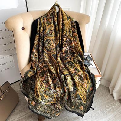 Luxusná značka hodvábna šatka dámska dlhá šatka moslimský hidžáb šatky pašmína dámske plážové štóly bandana Foulard pareo 90 * 180 cm