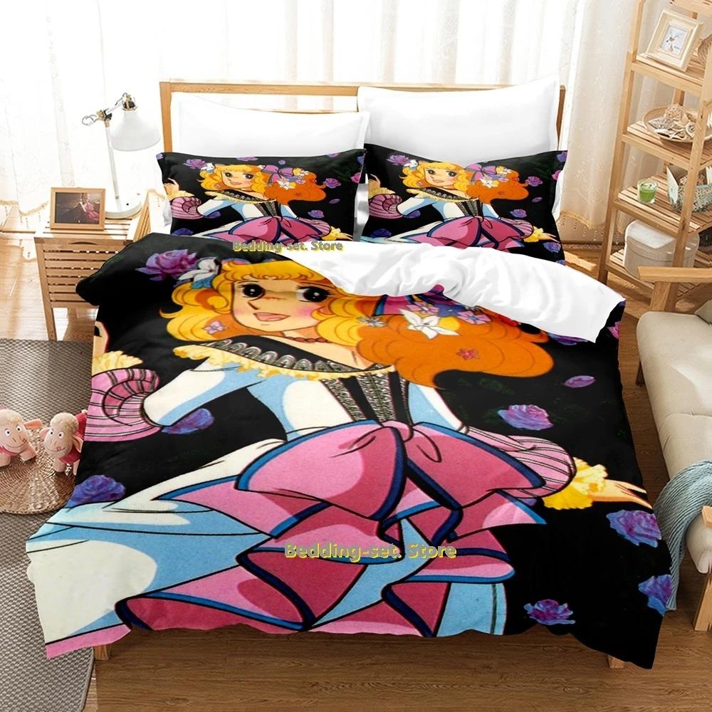 Candy Candy 3D Kawaii Anime Beddengoed Set Enkel Twin Volledig Queen King Size Dekbedovertrek Sets voor Volwassen Kind Slaapkamer