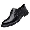 Leather shoes men's 2025 spring new business hand-scratched men's leather shoes