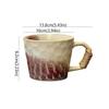 Tableware 380ML Retro Ceramic Cup Rustic Unique Coffee Mug Handcrafted Wide Mouth Cup Hotel