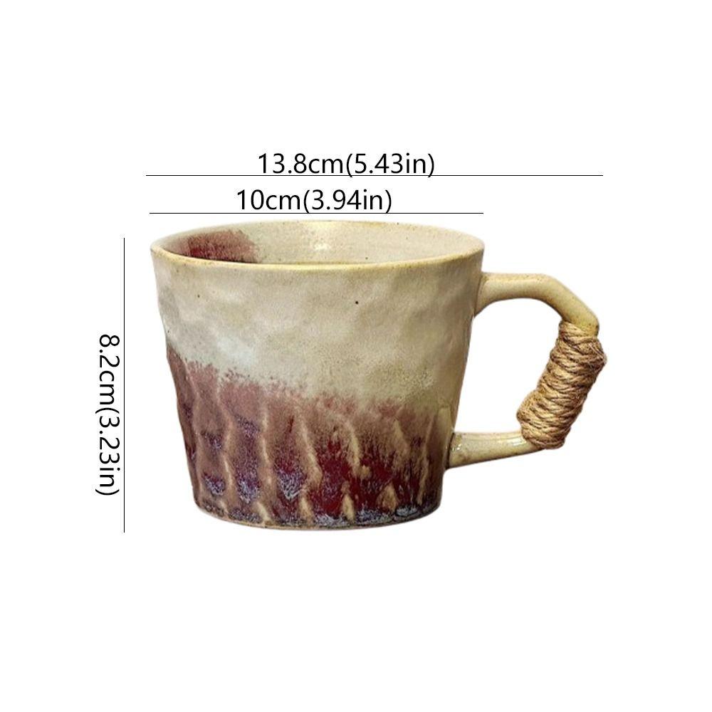 380ML Retro Ceramic Cup Rustic Milk Cup Tableware Coffee Mug  Hotel