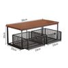 Multi-Layer Metal Storage Rack Solid Wood Countertop Storage Rack  Kitchen Countertop