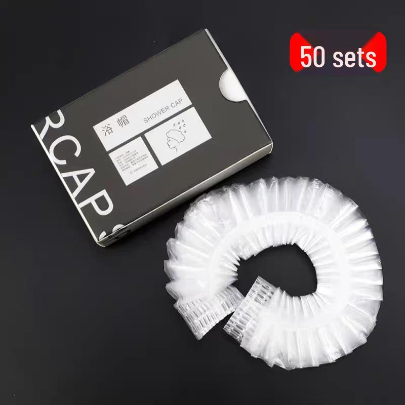 GIVER CHIC Transparent Accordion Shower Caps (50-Count)