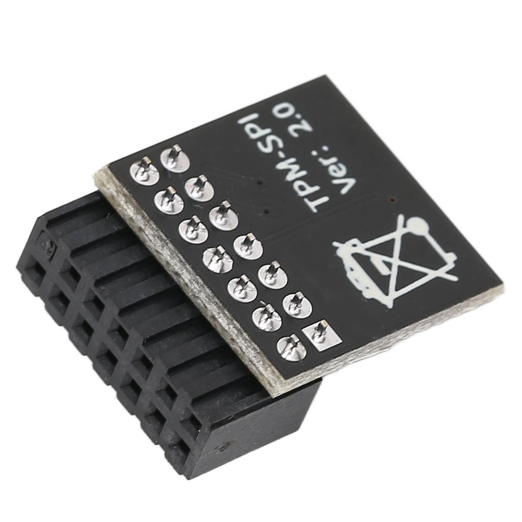 TPM 2.0 Encryption Security Module 14pin Strong Encryption TPM Processor Black TPM Module System Components for Asus