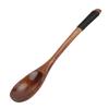 5PCS Wooden Spoons Environmental Long Handle Semicircle Beech Wood Small Wood Spoons for Dining Room
