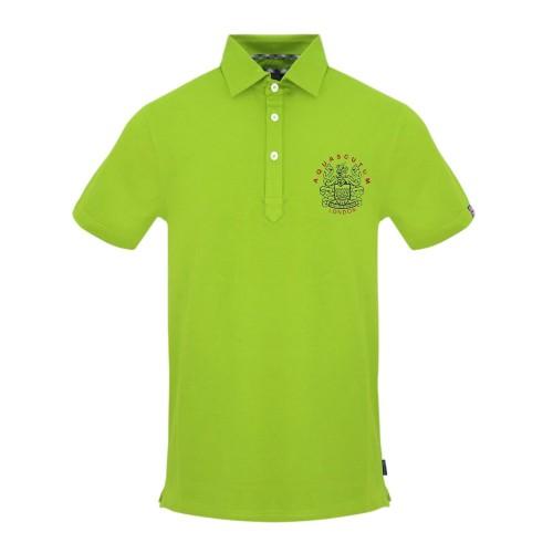 Aquascutum Mens Union Jack Logo Short-Sleeved Polo Shirt