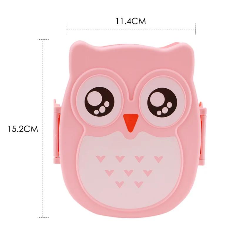 Cute Cartoon Owl Lunch Box Food Container Storage Box Portable Kids Student Lunch Box Bento Box Container With Compartments Case