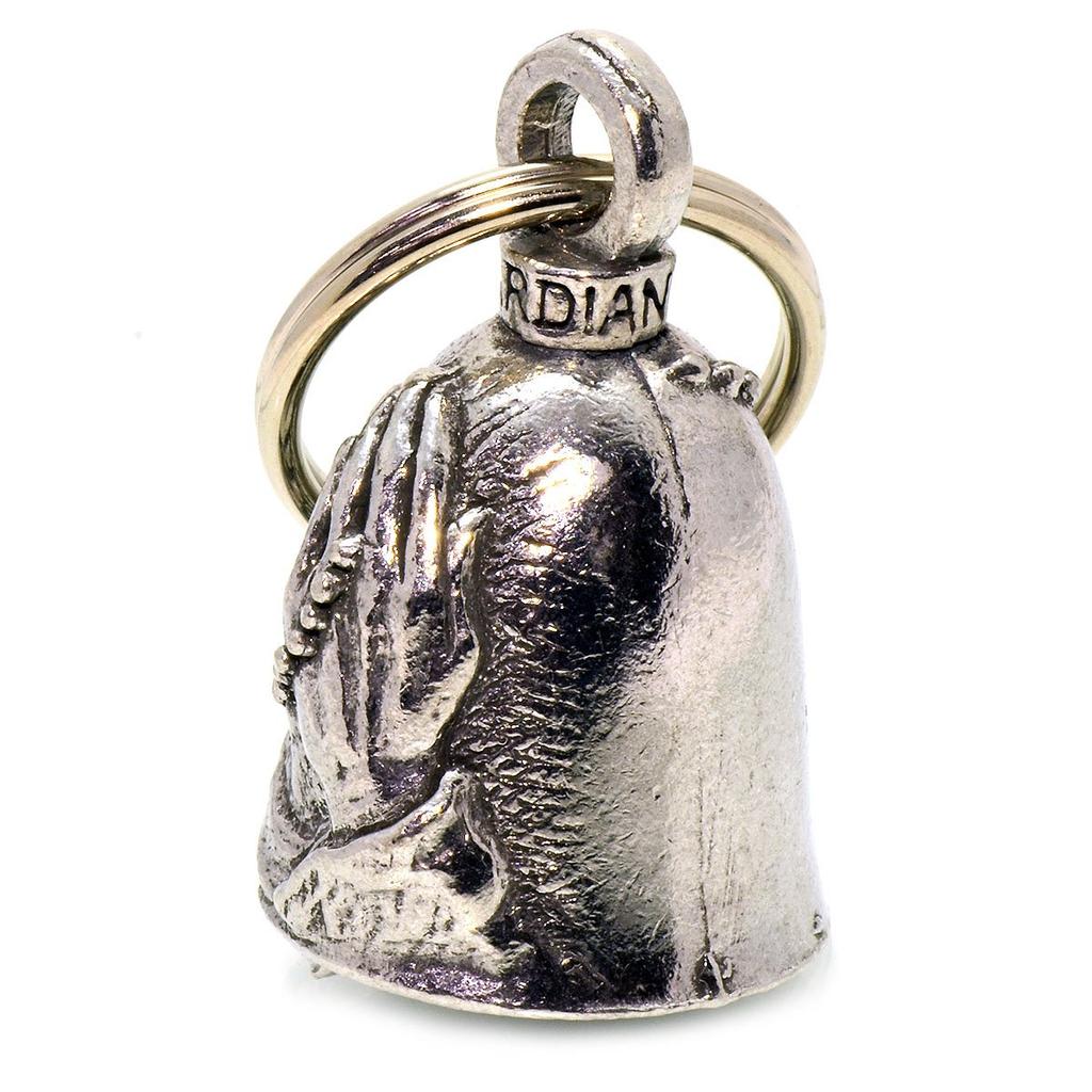 Guardian Bell AMGB-029 Amulet Biker Keychain Traffic Safety Amulet Bell, Pewter