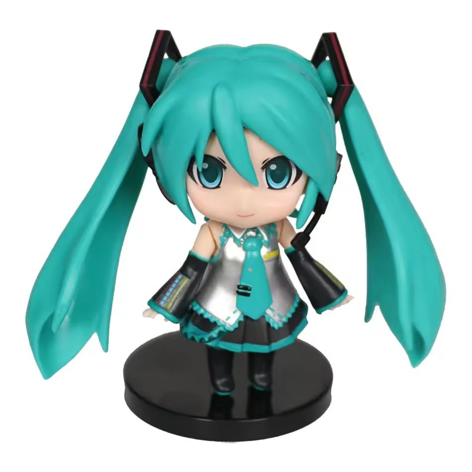 Anime Hatsune Miku Figur Mini Charakter Ornamente Kawai Rosa Grün Hatsune Heim Schreibtisch Dekoration Erwachsenen Spielzeug Kind Geburtstagsgeschenk