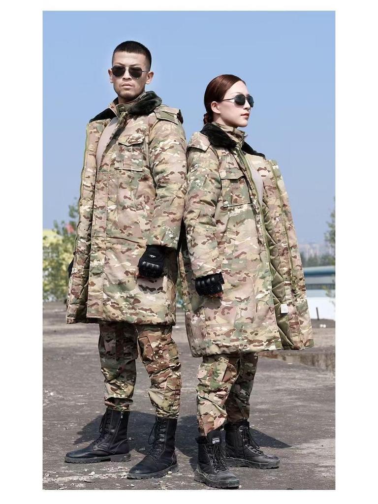 Baumwollmantel mit Tarnmuster: Herren- & Damen-Warme Winterjacke, Dick & Kältefest, Übergröße, Ideal für Sicherheits- & Arbeitsschutz.