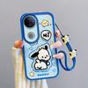 KEYSION Shockproof Case for VIVO V50 5G with Lanyard Soft Silicone Cute 3D Cartoon Doll Phone Back Cover for VIVO V50