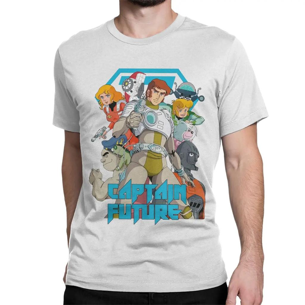 Summer men's future comic Comet flight attendant character printed casual 100% cotton T-shirt short-sleeved clothing top