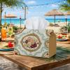 1pc Vintage Baroque Tissue Box - Rose Bouquet Floral Scroll Napkin Storage Box, Suitable for Rolls/Facial Tissues/Single Sheets, Two Sizes Available F