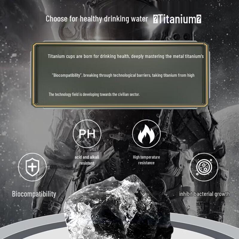 KOBACH Smart Temperature Display Titanium Vacuum Flask with Ice Pattern