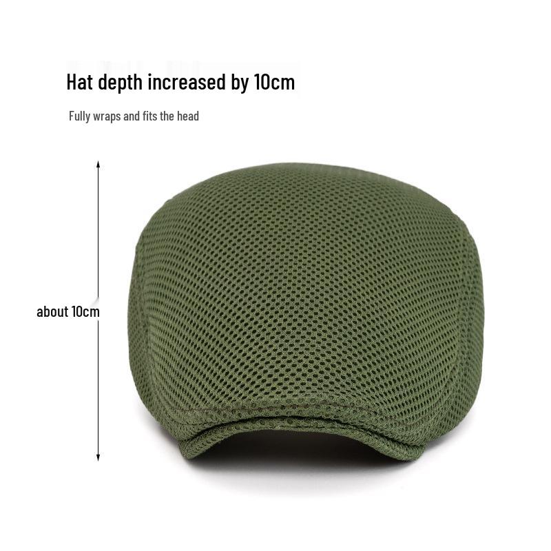 Atmungsaktive Mesh-Entenschnabelmütze für Männer & Frauen - Sommer-Zeitungsjungenstil
