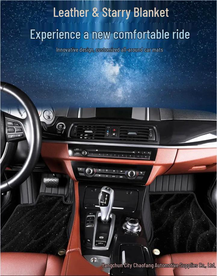 Genuine Leather Car Floor Mats - Universal Fit for Various Models, Available for Dropshipping.