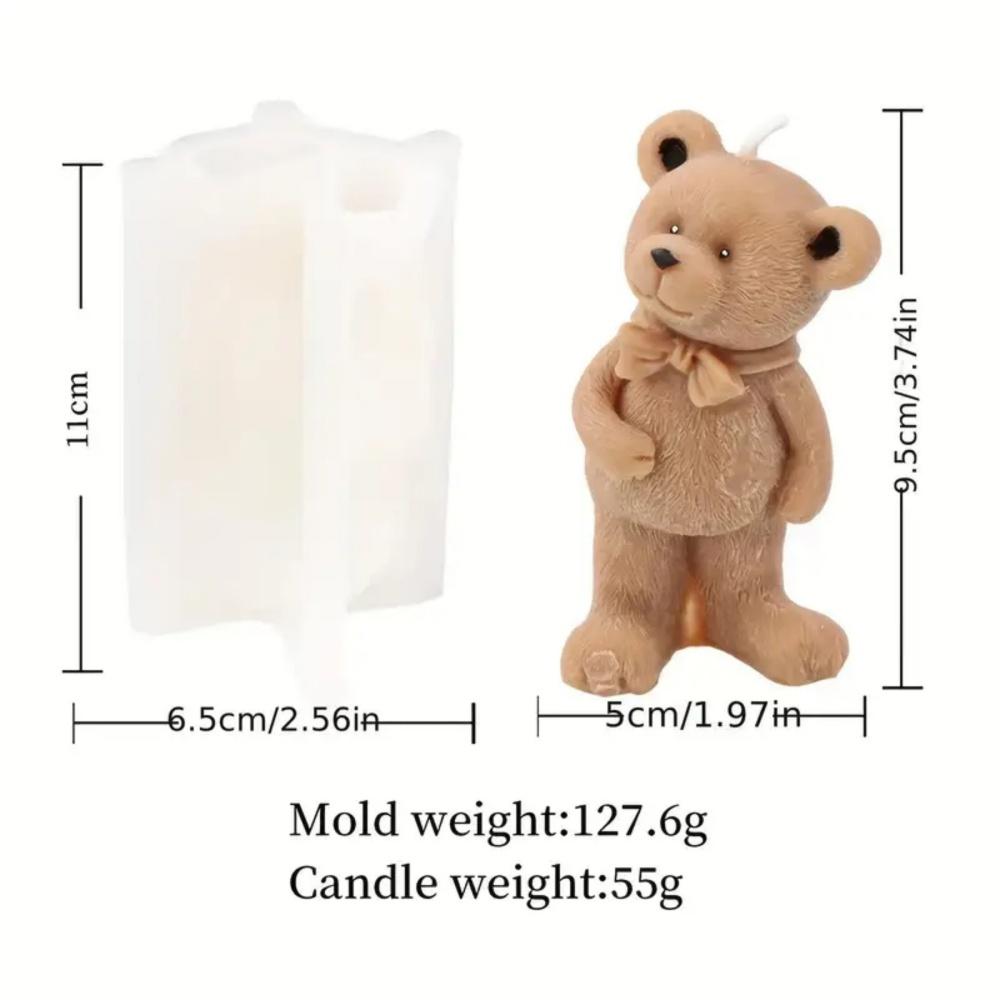 3D medvídek silikonová forma na svíčky zvířátka roztomilý pár medvídků forma na epoxidovou pryskyřici domácí dekorace nástroje na výrobu mýdla romantický svatební dar