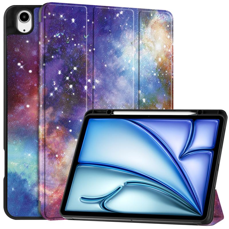 Funda para iPad Air 2024, funda M2 de piel sintética pintada, protectora para iPad Air de 13 y 11 pulgadas (2024), con soporte para bolígrafo.