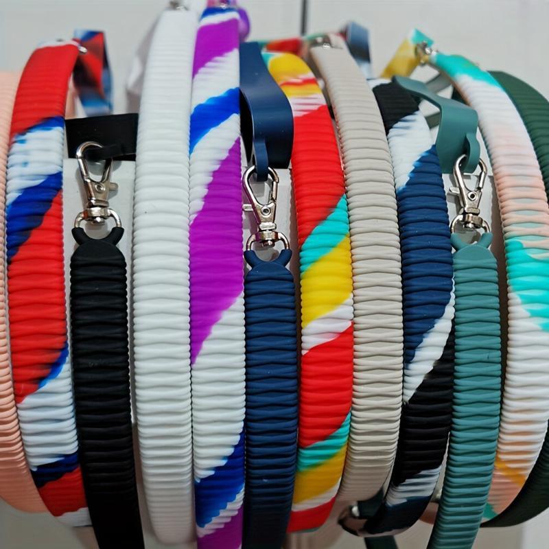 Gradient Color Water Bottle Handle Sling Strap Soft Silicone Water Cup Hanging Rope Sleeve For Most 8-40Oz Bottles Accessories