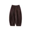 Yoyou Girls' 2026 Spring Ethnic Floral Print Cuffed Harem Pants