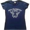 Paul McCartney Ladies Slim Fit T-Shirt: Wings Logo OFFICIAL NEW