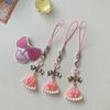 Youthful Bowknot Cake Phone Pendant Elegant Bowknot and Cake Smartphone Chain Unique Phone Charm Bag Hanging Decors