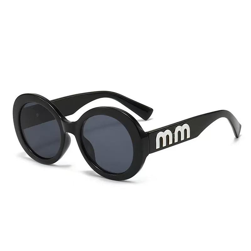 Luxury Mm Fashion Women Sunglasses Stylish Brand Round Designer Glasses Glamour Female Trending Eyewear Uv400