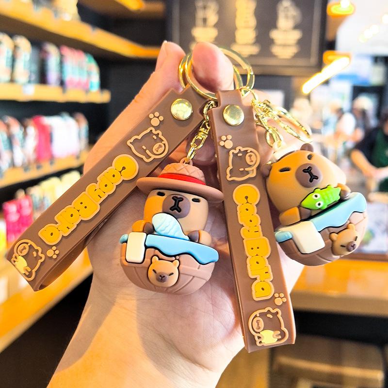 13th Generation Duckling Capibara Keychain Doll Machine Cute Dolphin International Children's Day Loong Boat Festival