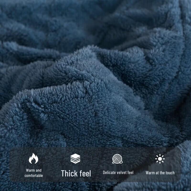 Hengyuanxiang Three-Layer Thickened Coral Fleece Winter Quilt 200x230cm