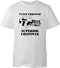 Peace Through Superior Firepower T Shirt Sci Fi Movie Gun Top Graphic Tee Men