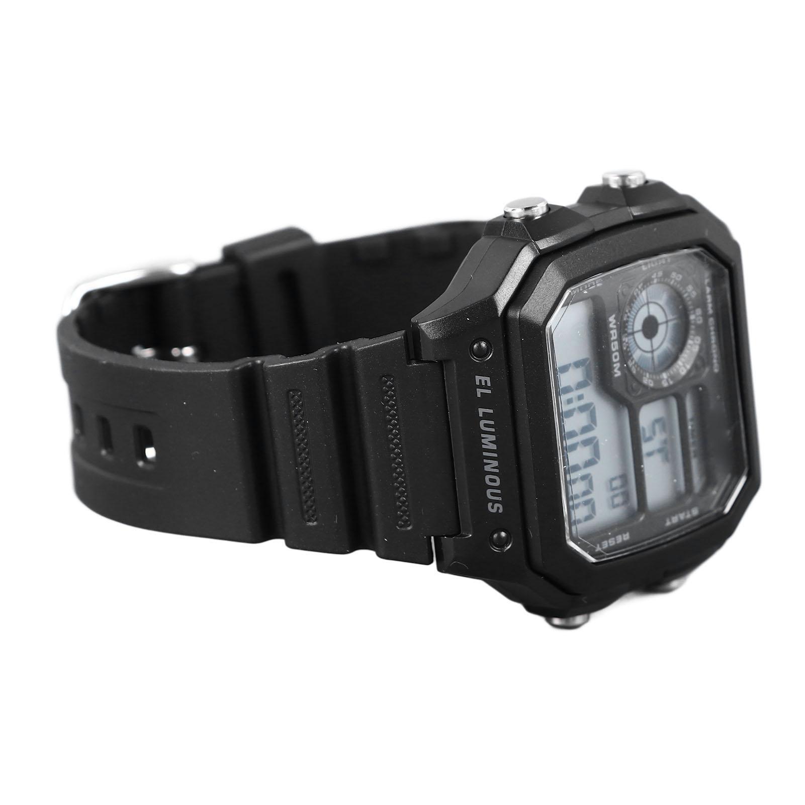 

Дитячий цифровий годинник 50M водонепроникний 12 24H Таймер Будильник Світний Хлопчачий Цифровий Спортивний Водонепроникний Годинник Наручний Чорний