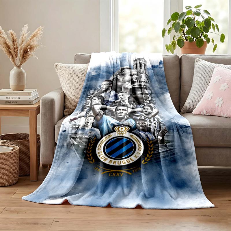 Club Brugge KV blanket Flannel Blanket Soft Cozy Plush Throw for Sofa Bed Lightweight Home Decoration