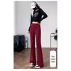 American Spicy Girl Women's Gray Fleece-Lined Bootcut Yoga Pants: Winter Warm, Elastic Waist, Casual Micro Flare.