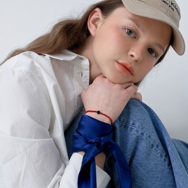 LOVE ME MONSTER Chic Silk Scarf_Royal Navy