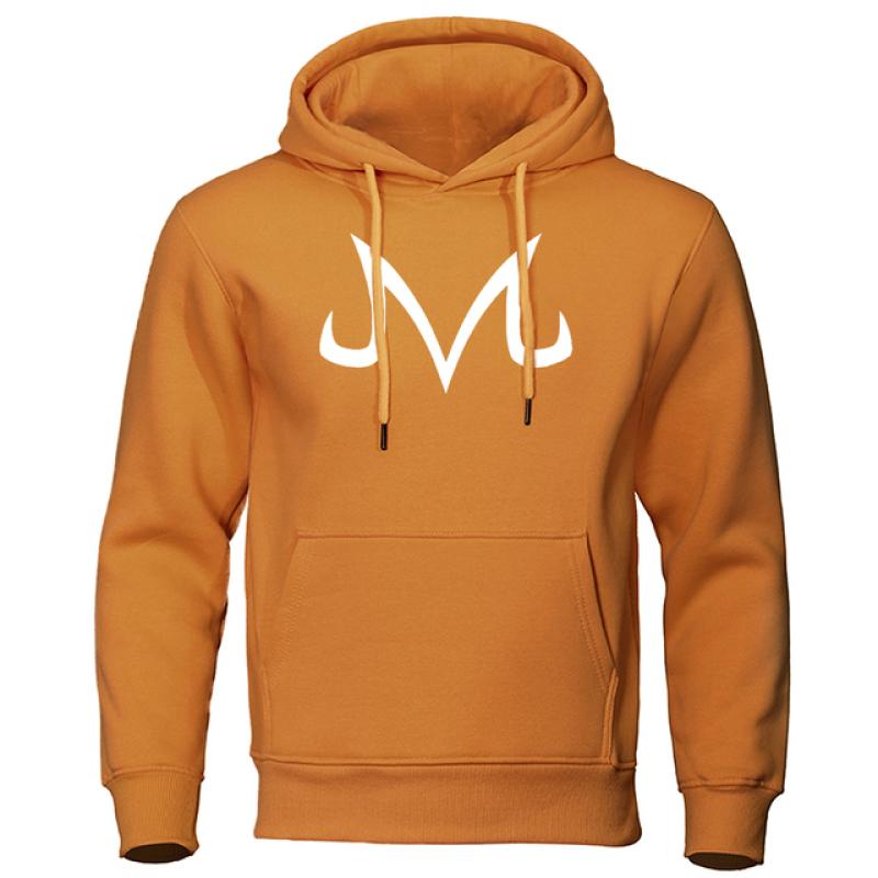 Japan Anime Letter M Logo Print Hoodie Male Harajuku Fashion Hoody Loose Warmsweatshirt Autumn Fleece Casual Pullover Tops