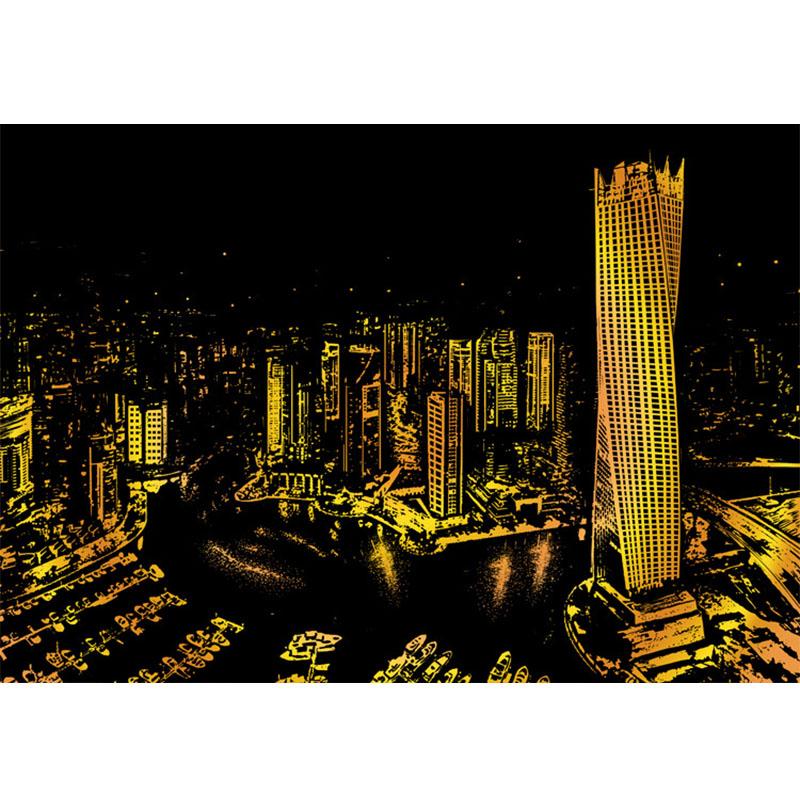 

Искусство Царапки Магия Дубай Царапки Ночной Вид Рисование Бумага Картон Игрушки Образовательные Dubai