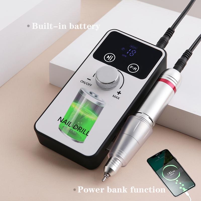 45000RPM Electric Nail Drill Machine With LCD Display Rechargeable Nail File Nails Accessories Gel Nail Polish Sander Low Noise