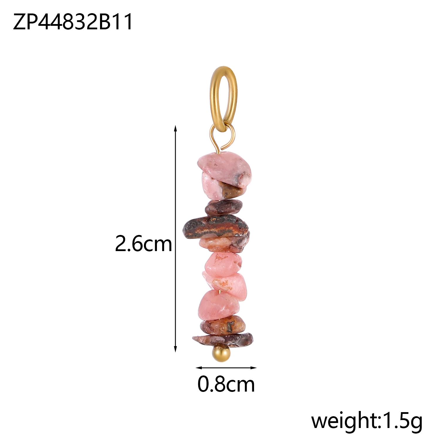 

CARLIDANA Stylish Colorful Irregular Natural Stone Smooth Pendant Gold Plated Crystal Charm Pendant for DIY Necklace Jewelry