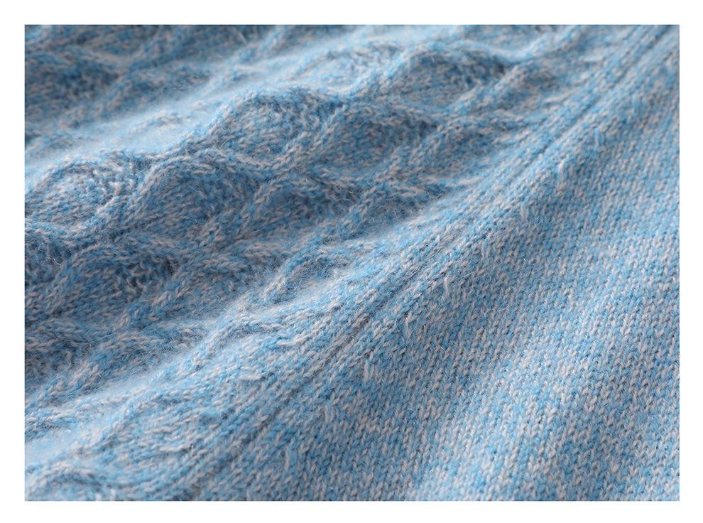 Women's Cashmere Knit Sweater - Stylish, Loose-Fit, Colorful Wool Base Layer
