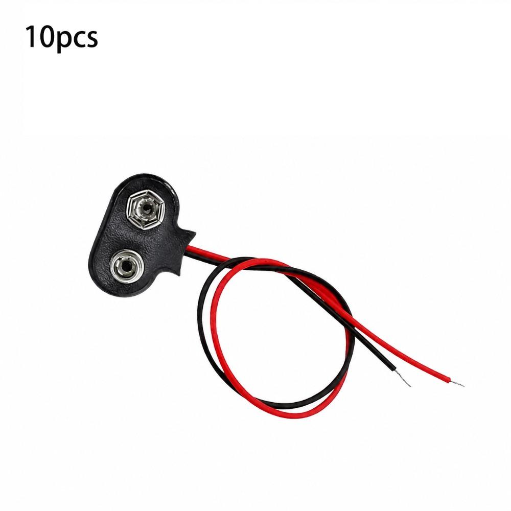 10pcs T-type Male DC Plug 5.5*2.1mm DC Power Plug Professional Battery Snap Electronic Projects