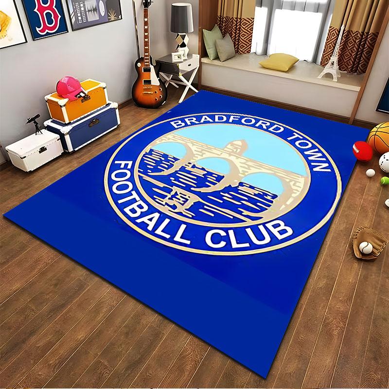 Bradford Town FC Emblem Carpet suitable as a non-slip mat for the living room or bedroom sofa