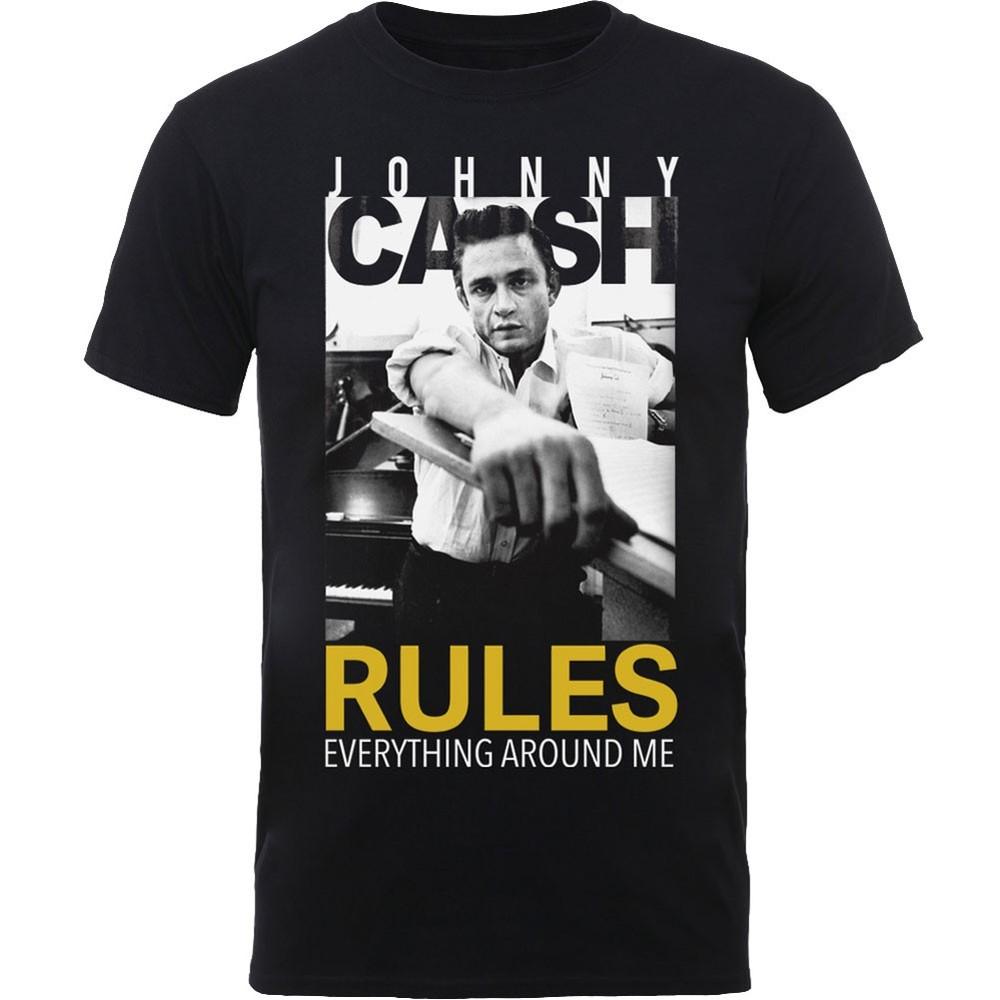 Johnny Cash Rules Everything T-shirt Medium Black Unisex T-Shirt M